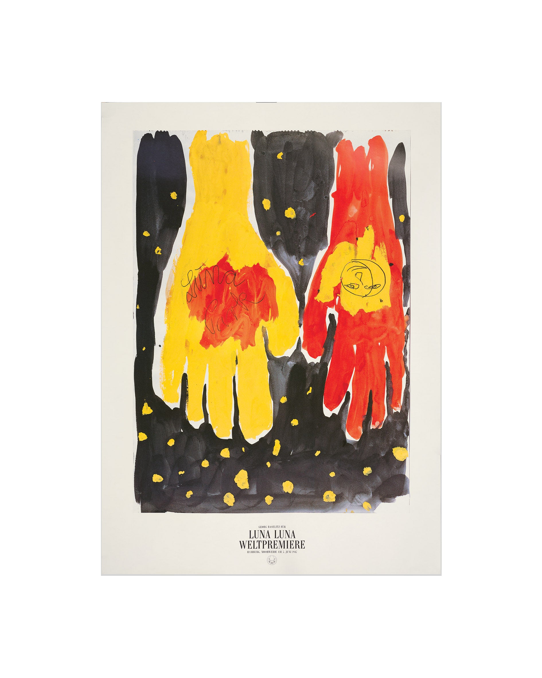 Archival Georg Baselitz Poster for Luna Luna