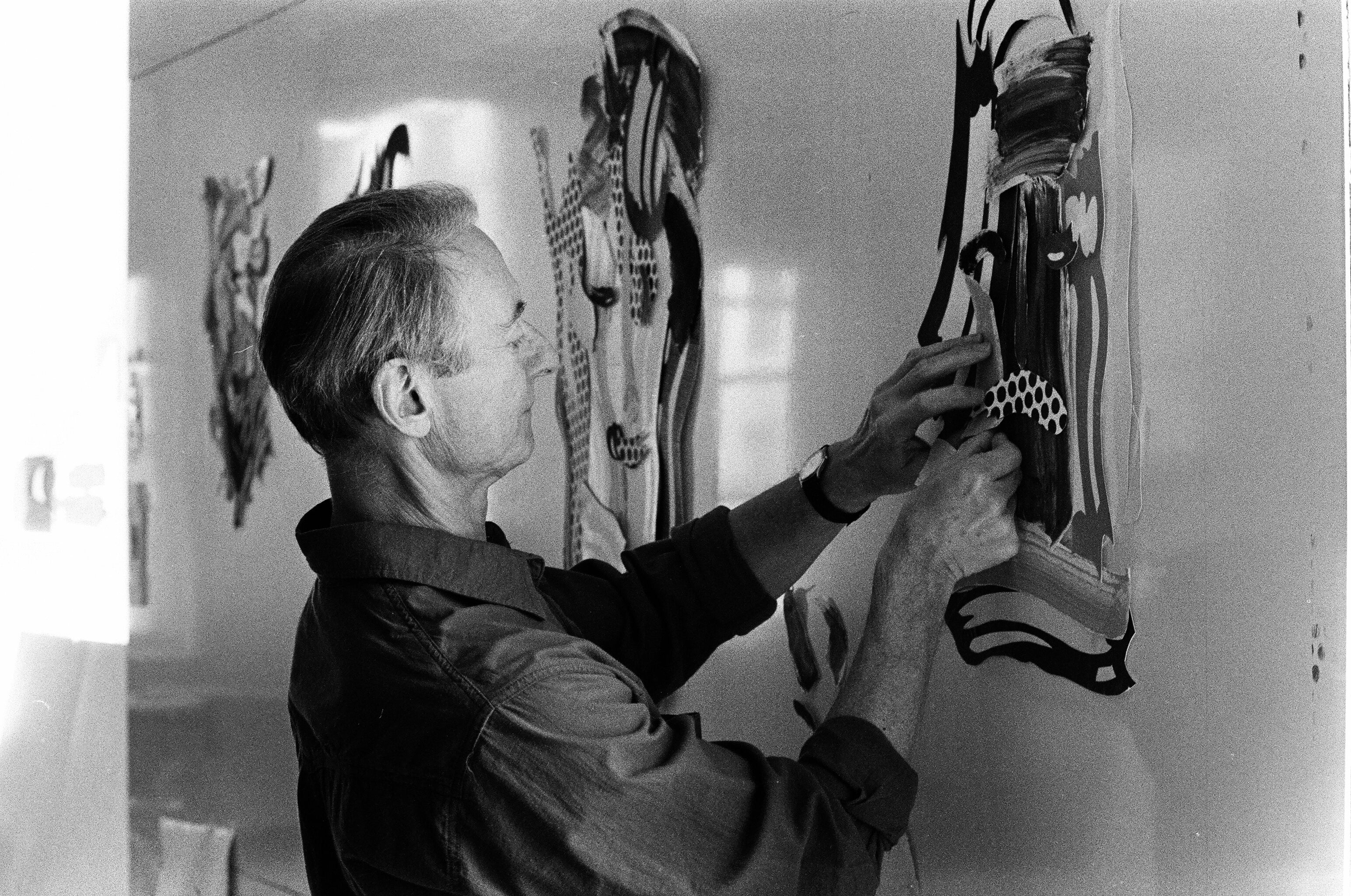 Archival photograph of Roy Lichtenstein for Luna Luna