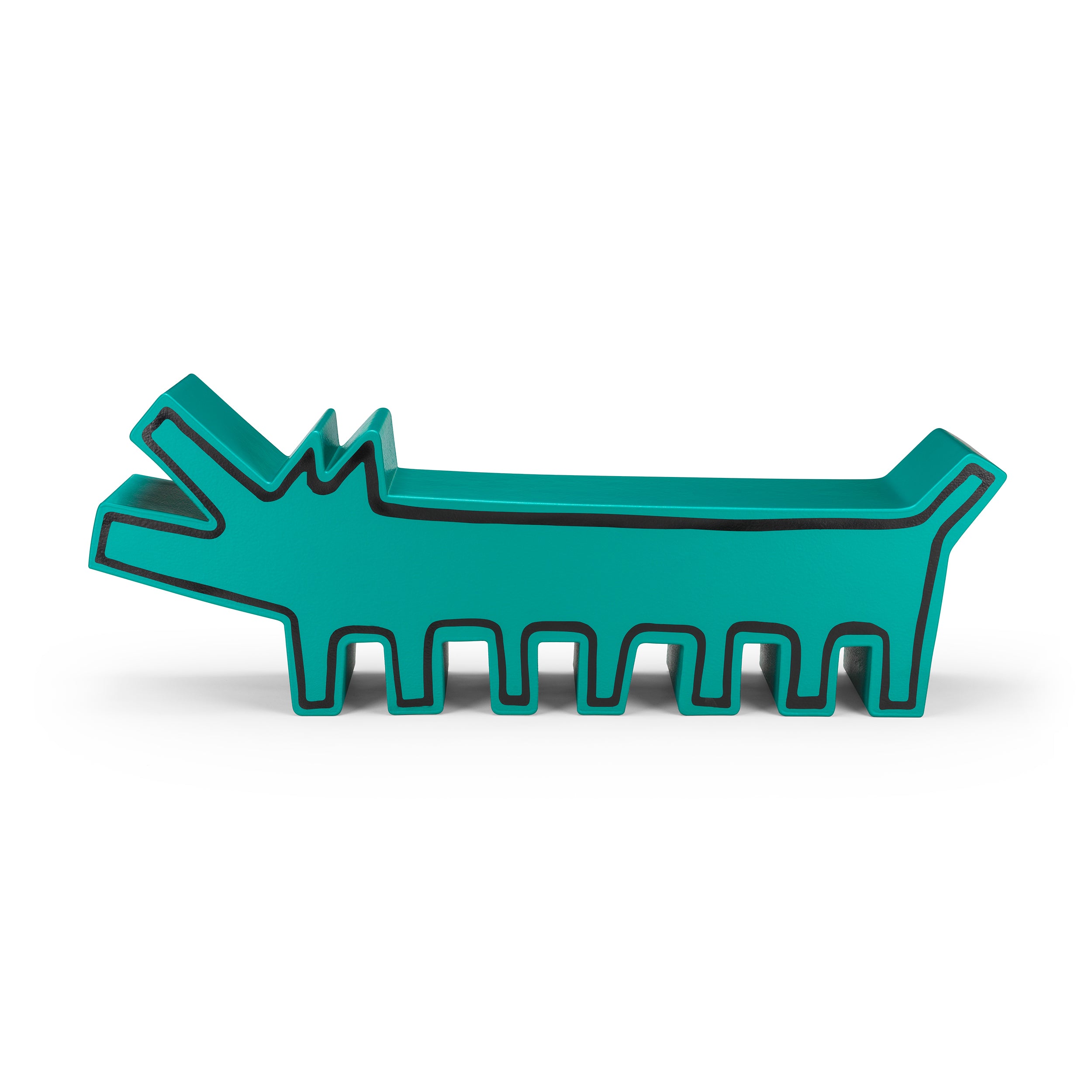 Luna Luna x Gufram x Keith Haring Green Dog Bench