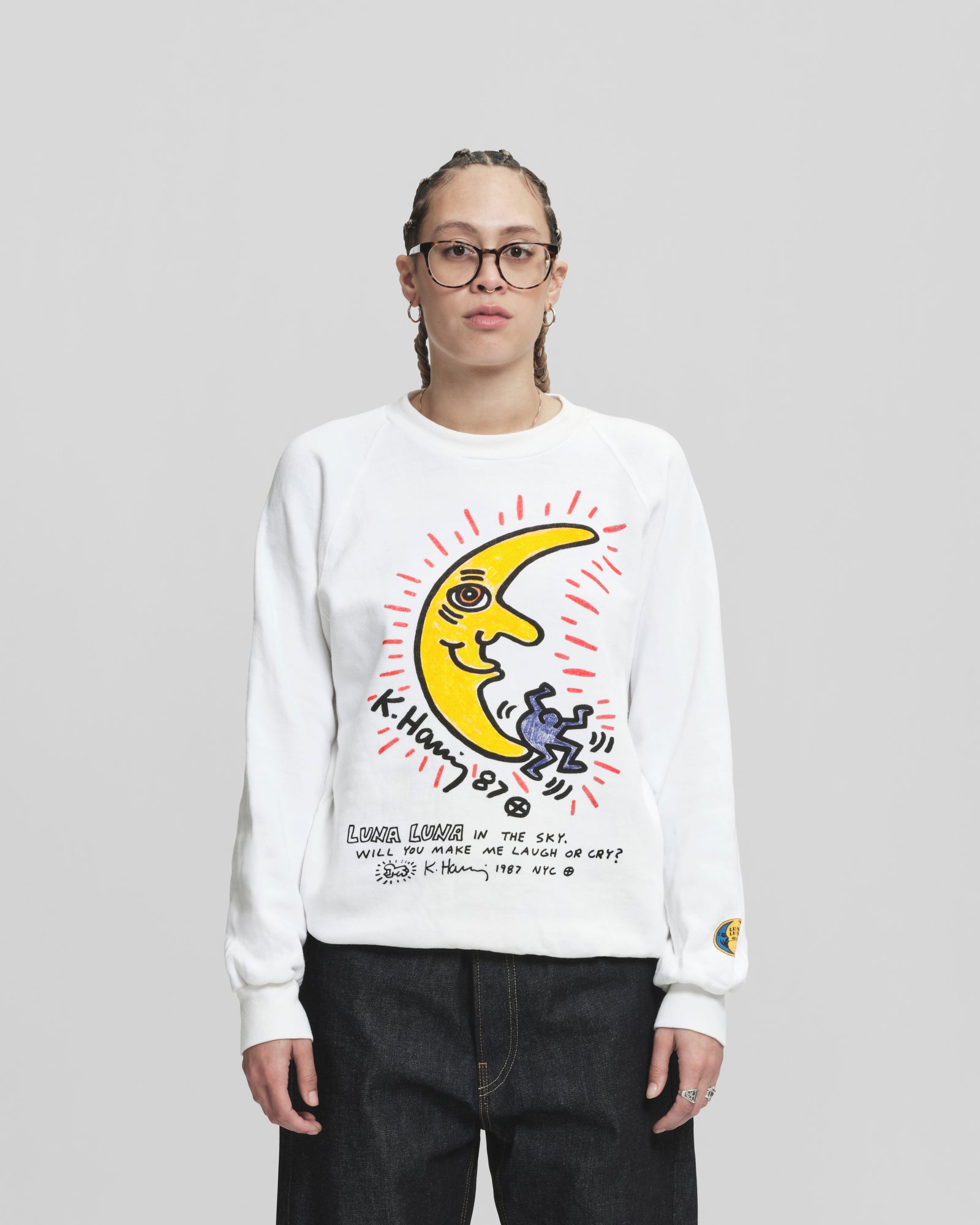 Archival Keith Haring Crewneck white