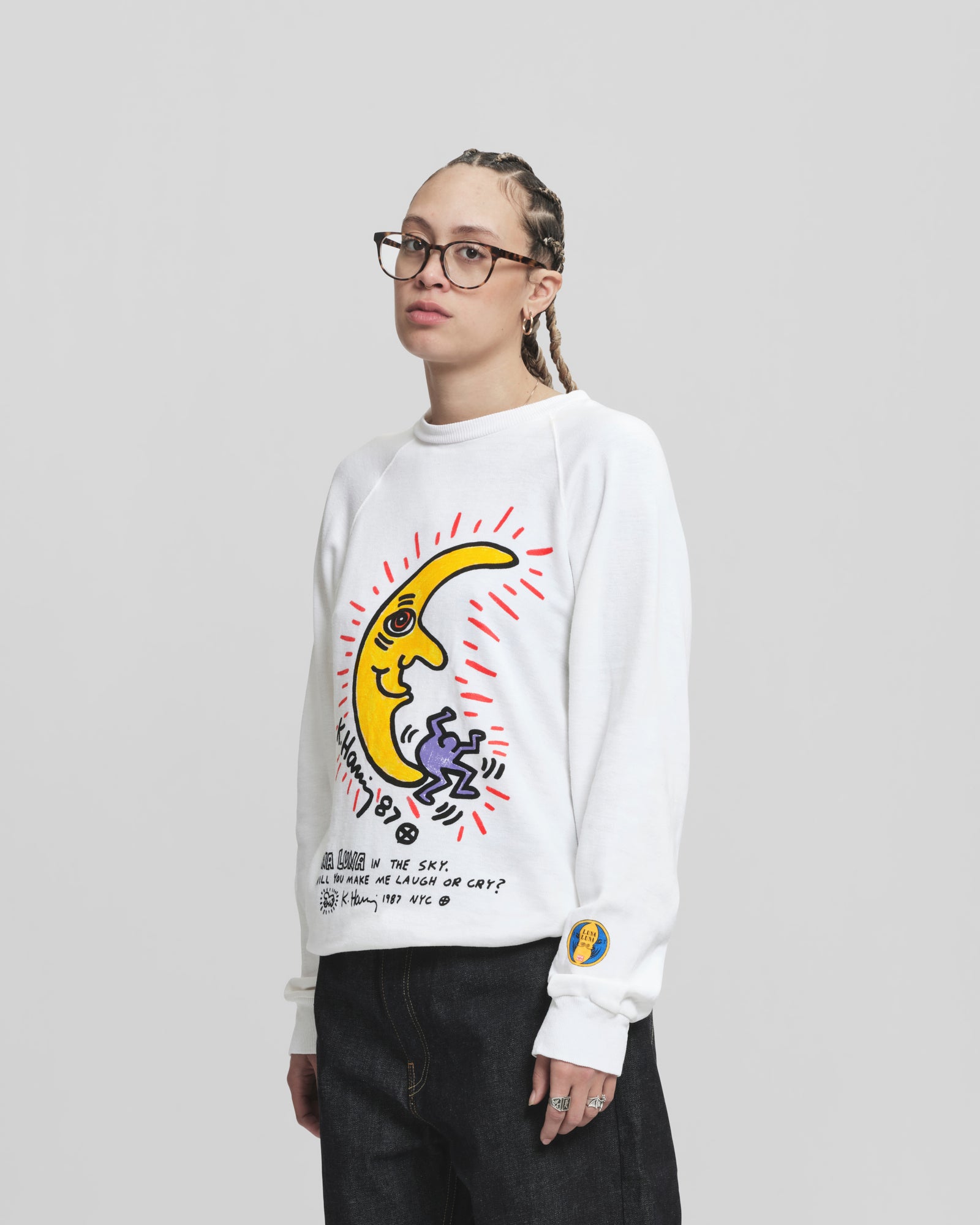 Archival Keith Haring Crewneck white