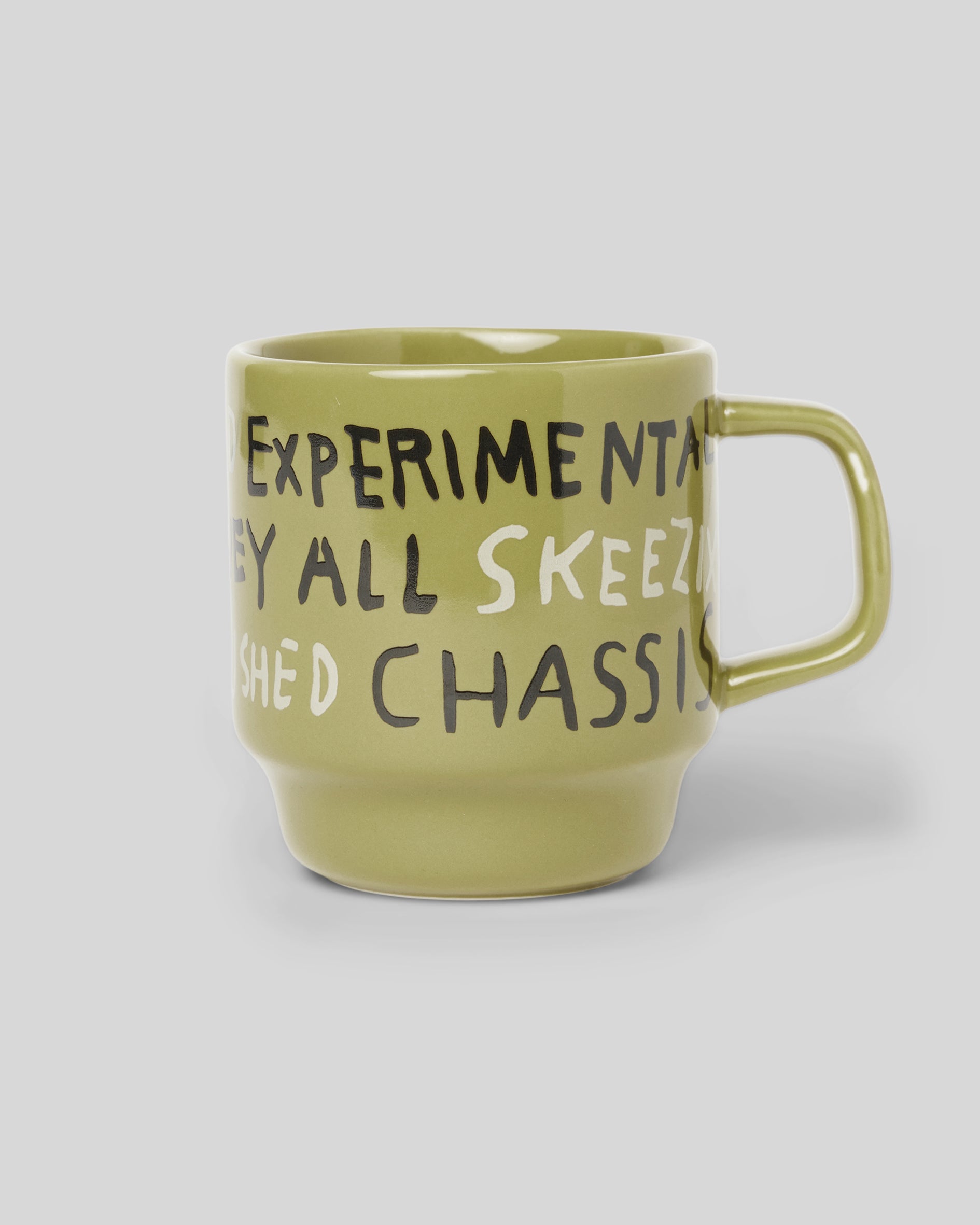 Basquiat Drawings Mug, Olive