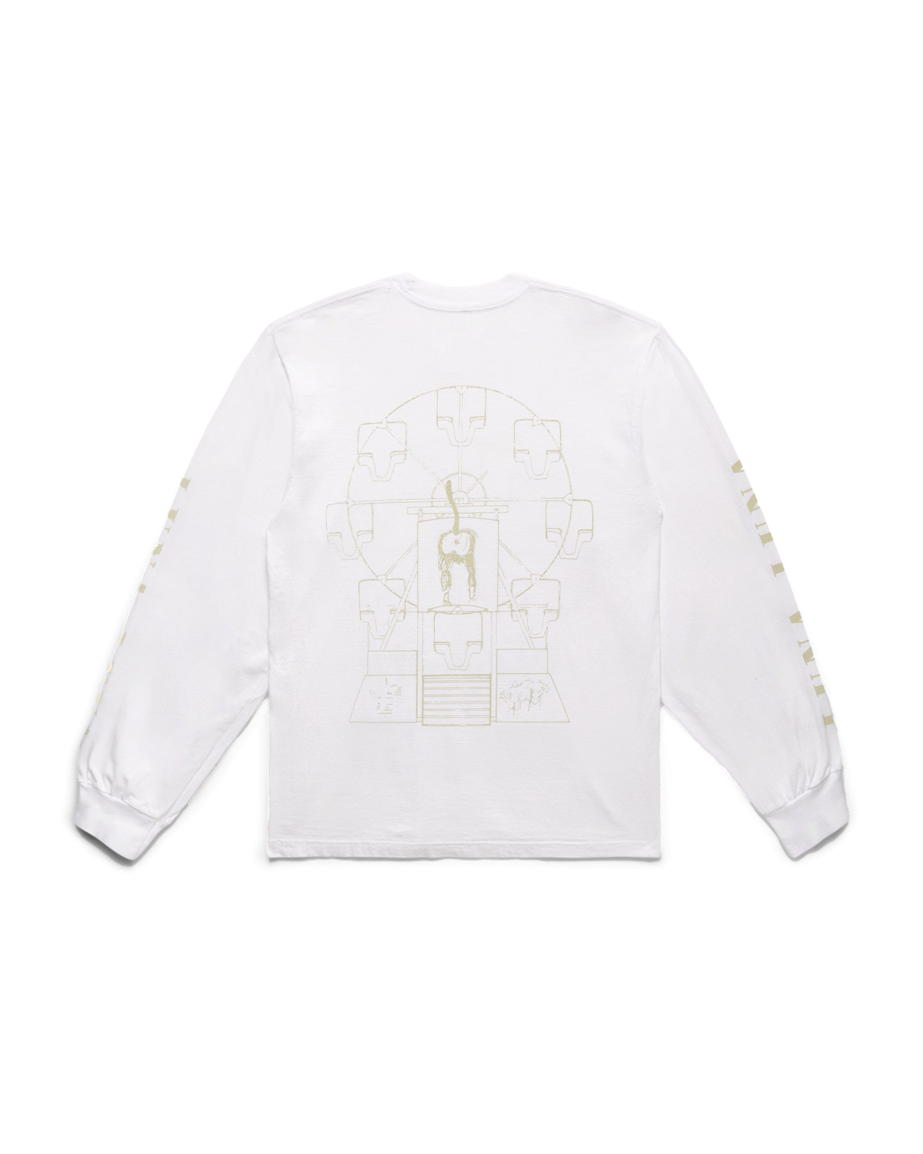 Basquiat Ferris Wheel Blueprint Long Sleeve T-Shirt