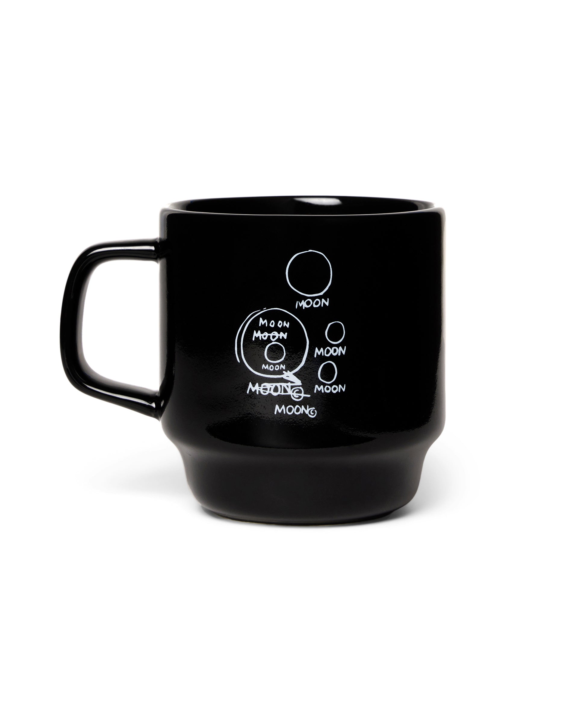 Basquiat Moon Mug, Black