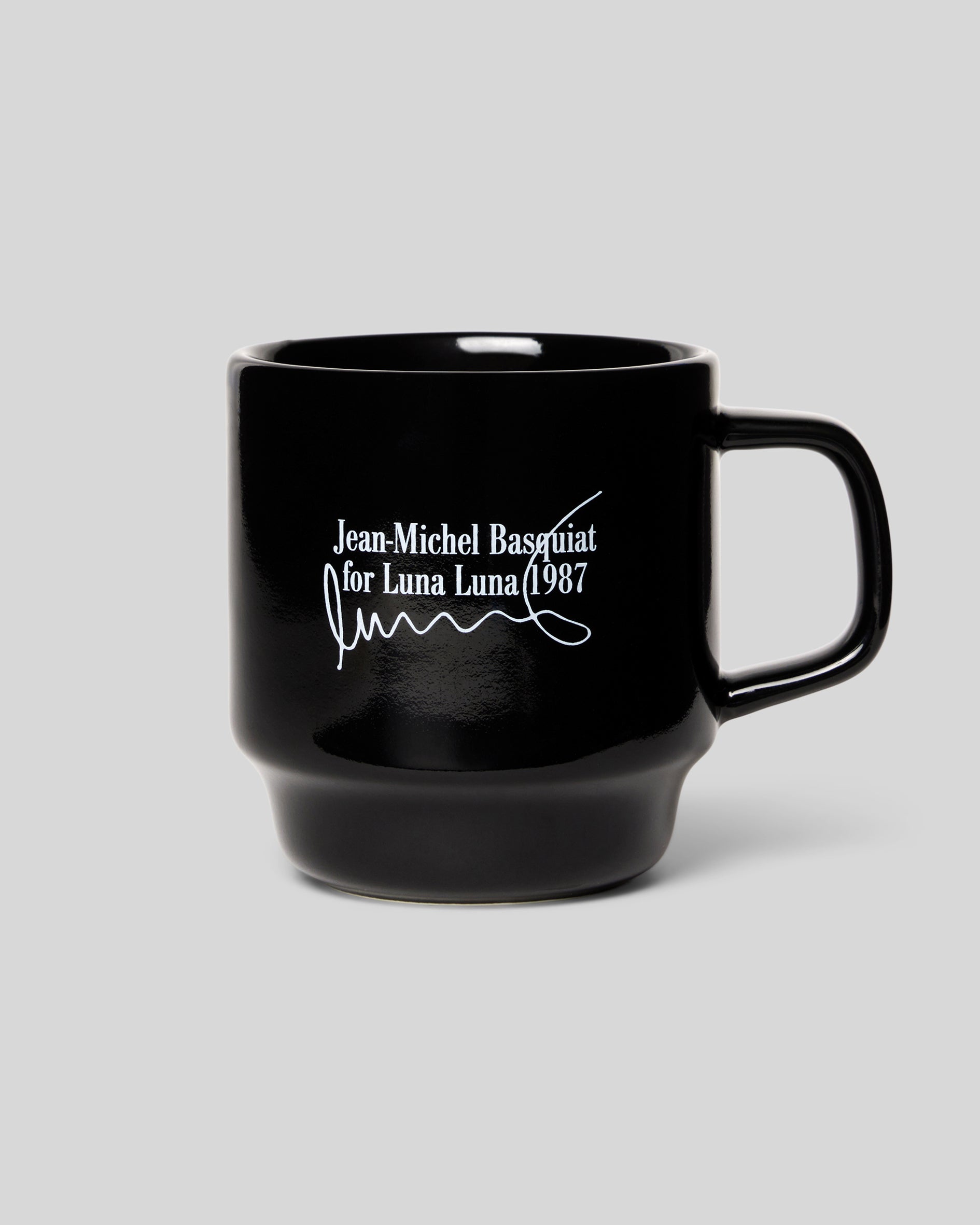 Basquiat Moon Mug, Black