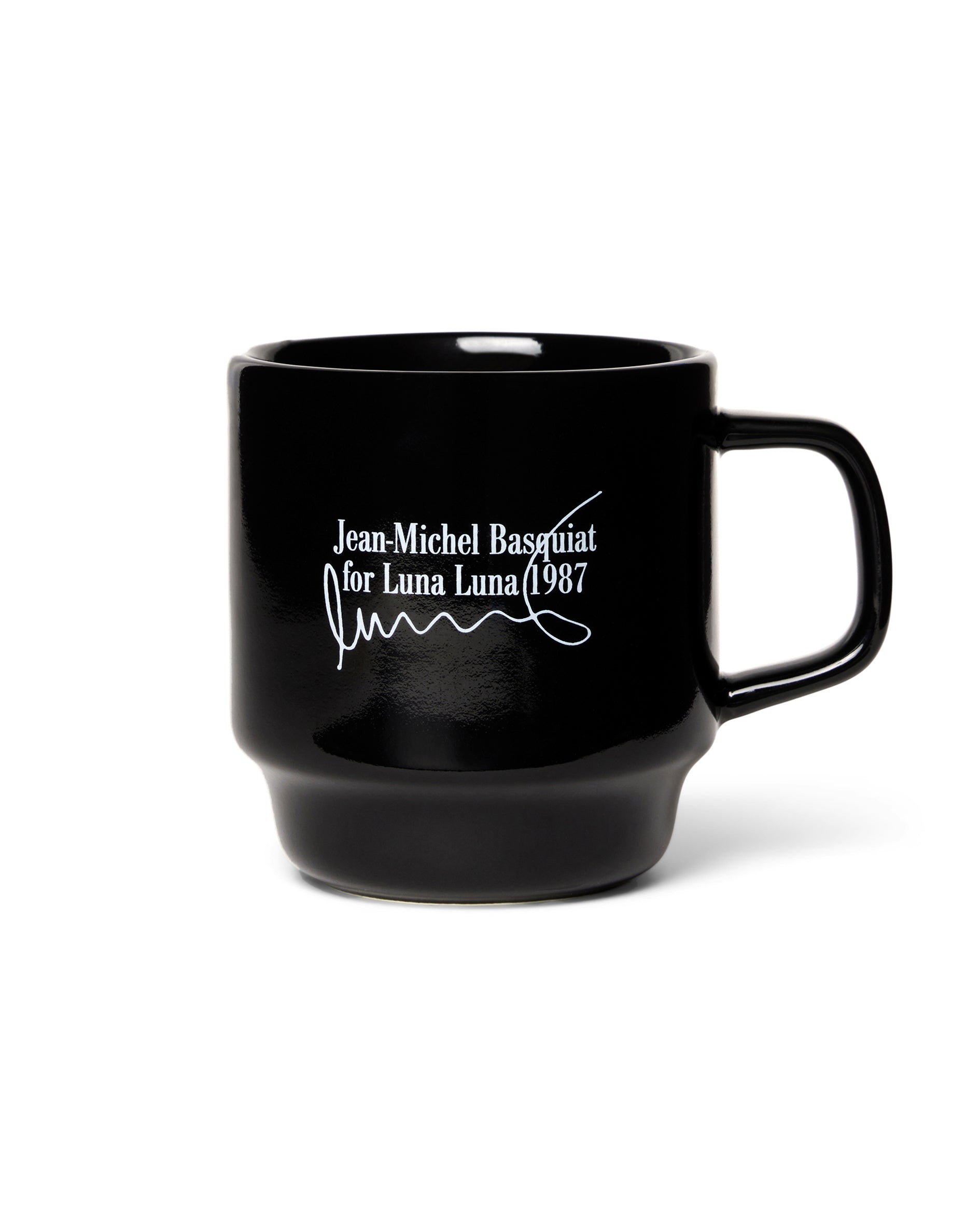 Basquiat Moon Mug, Black