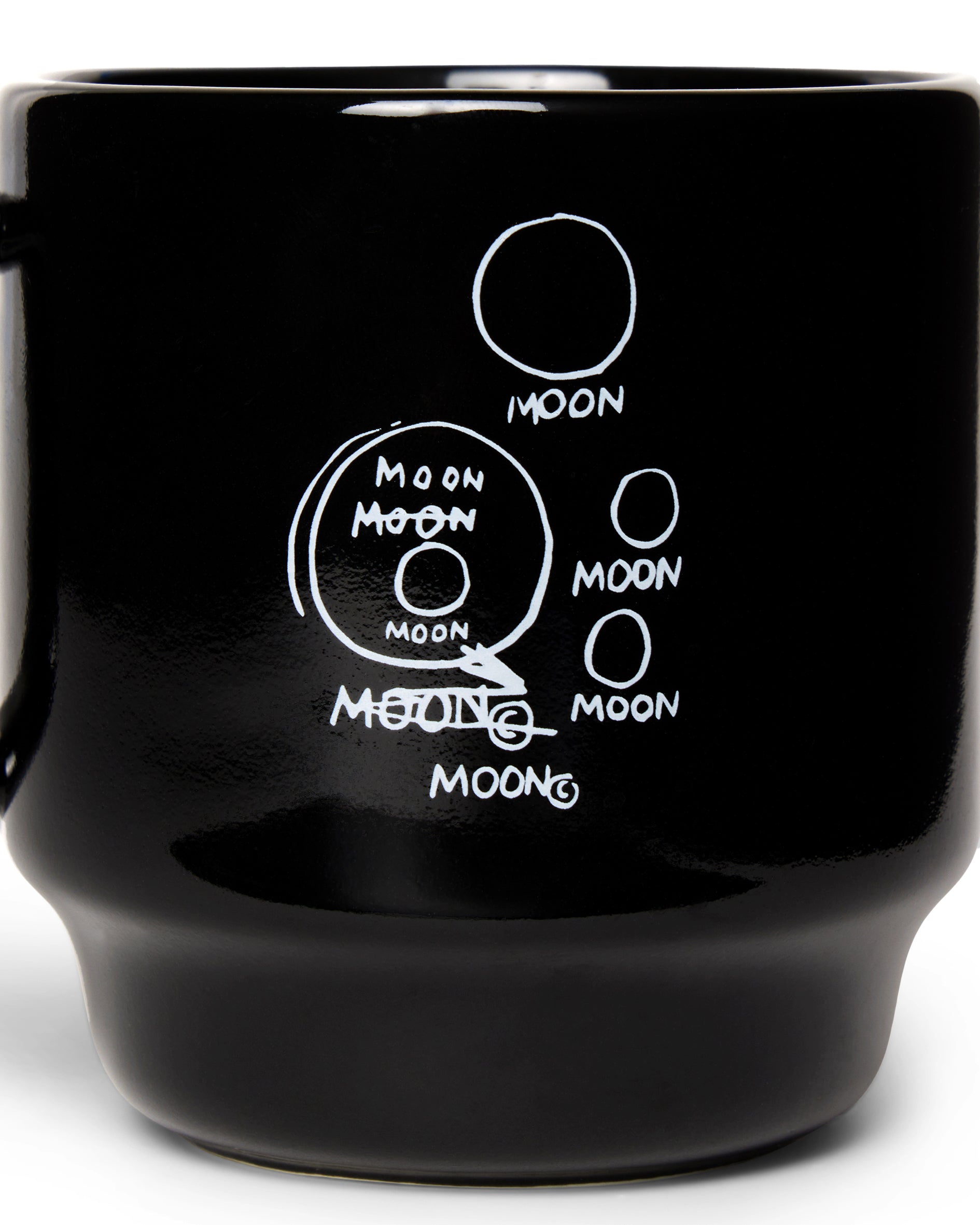 Basquiat Moon Mug, Black