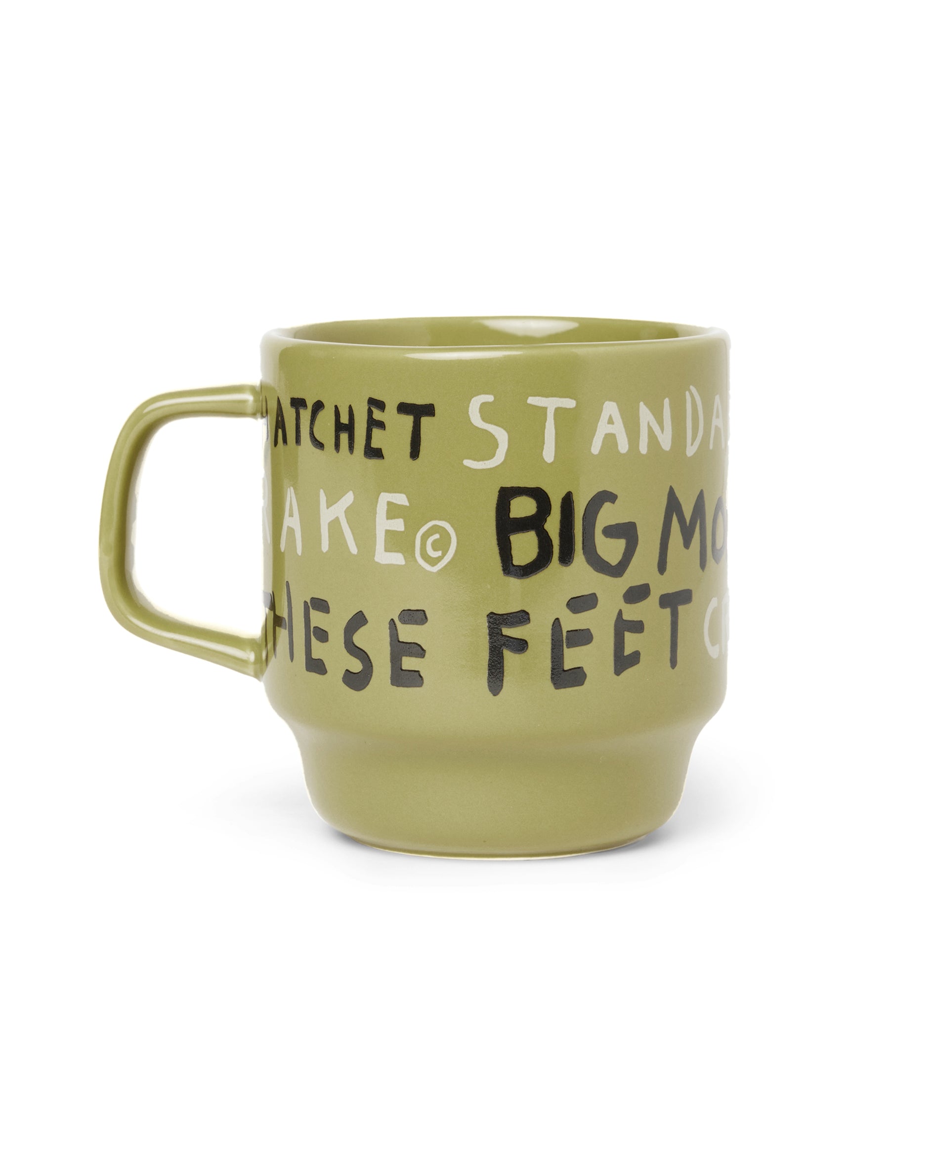 Basquiat Drawings Mug, Olive