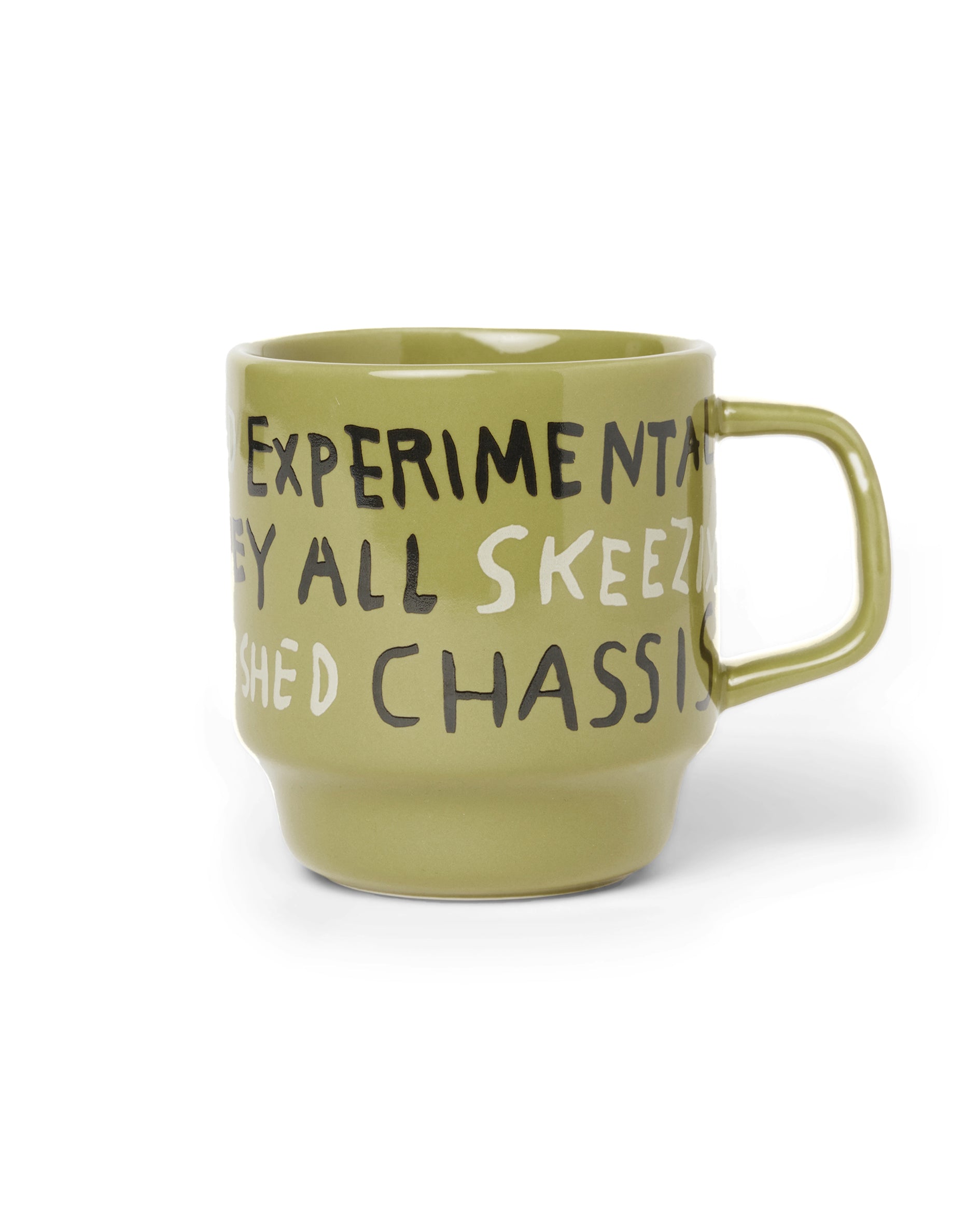 Basquiat Drawings Mug, Olive