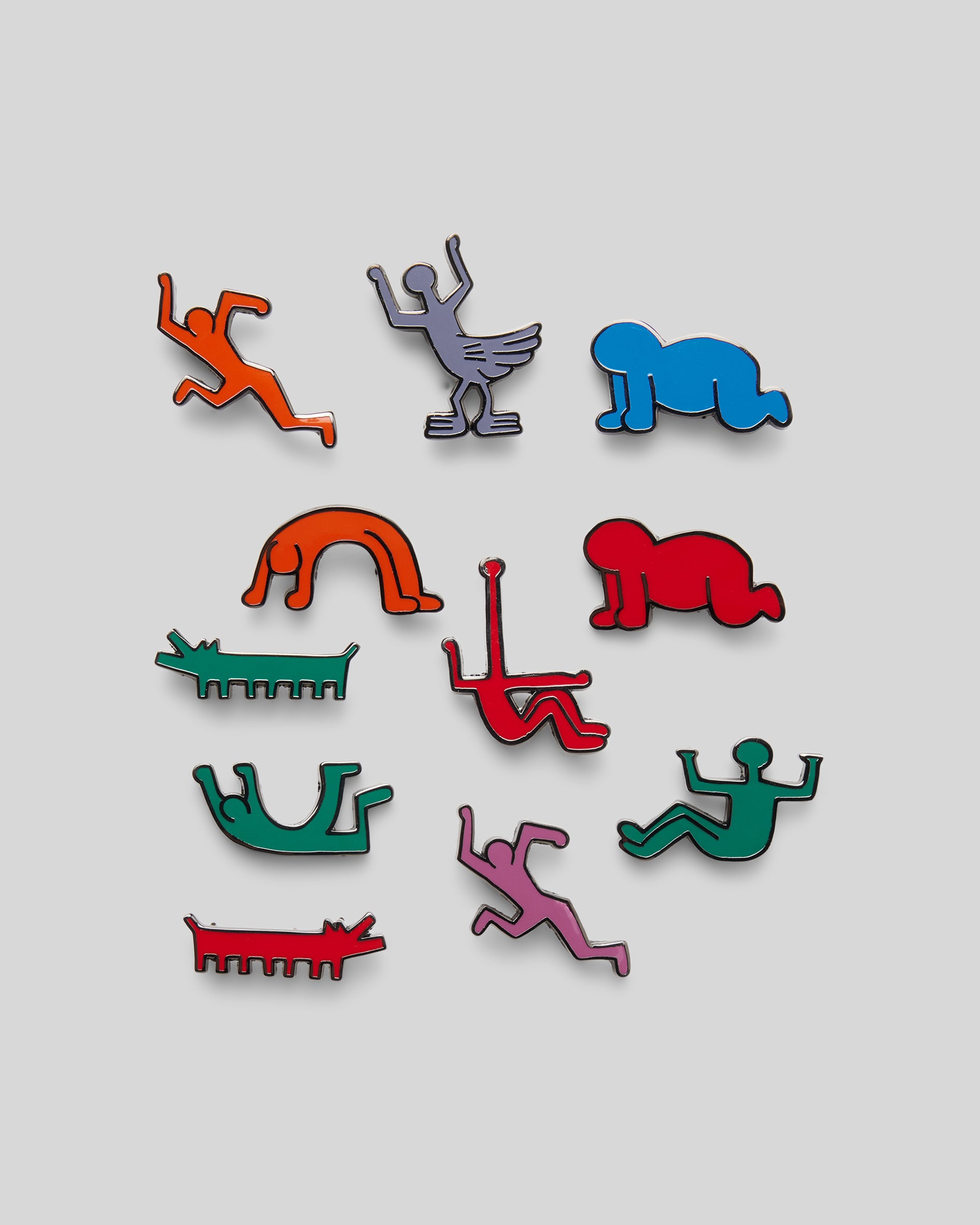 Haring Carousel Jumper Pin Set