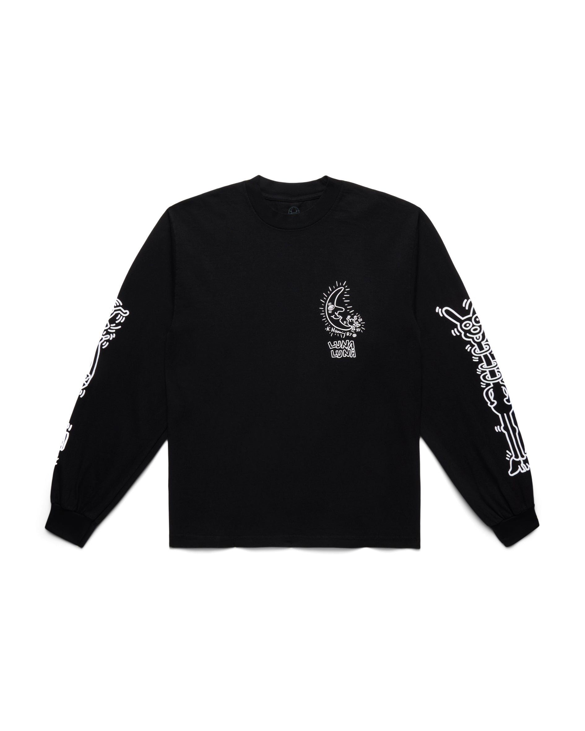 Haring Moon Long Sleeve T-Shirt