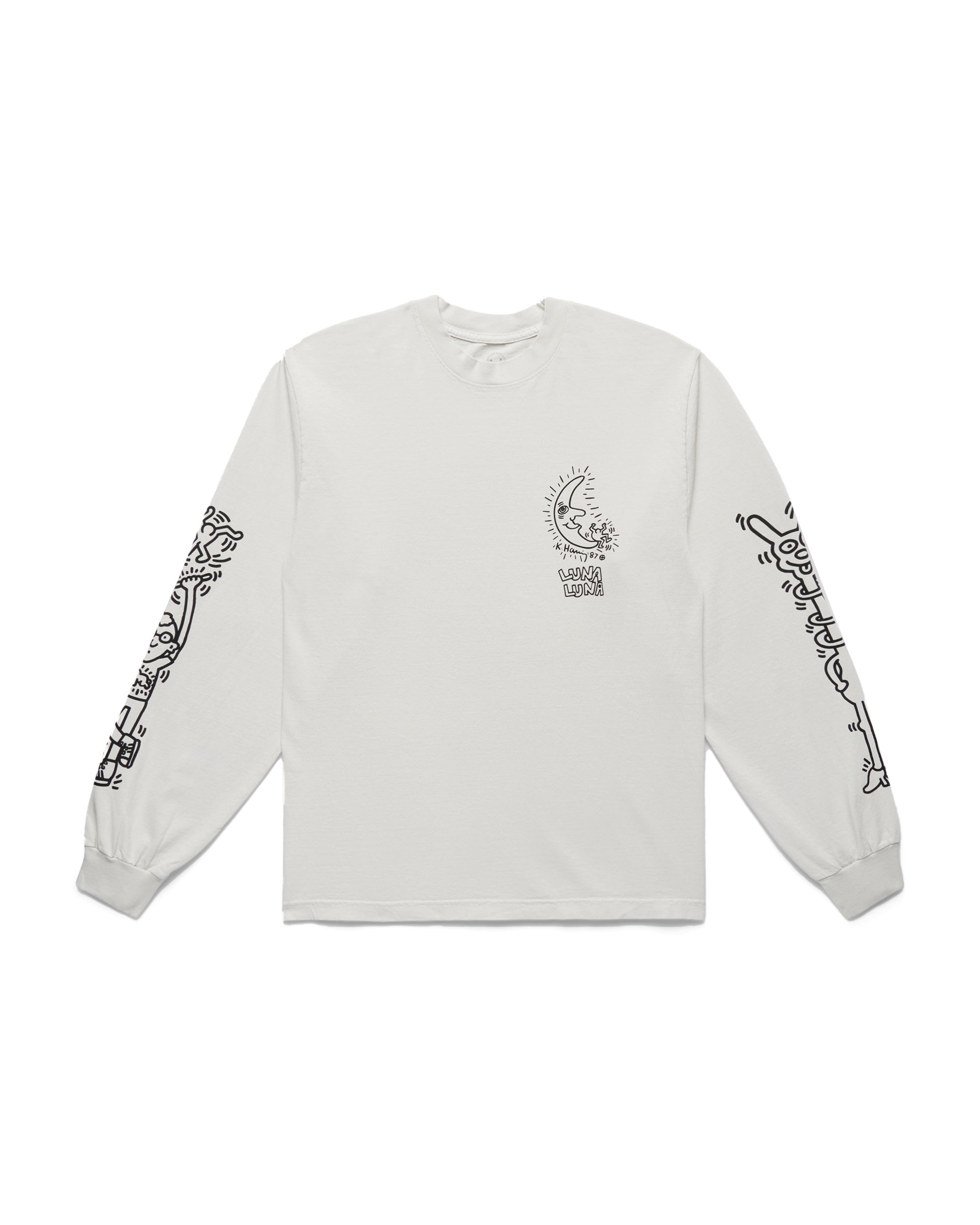 Haring Moon Long Sleeve T-Shirt