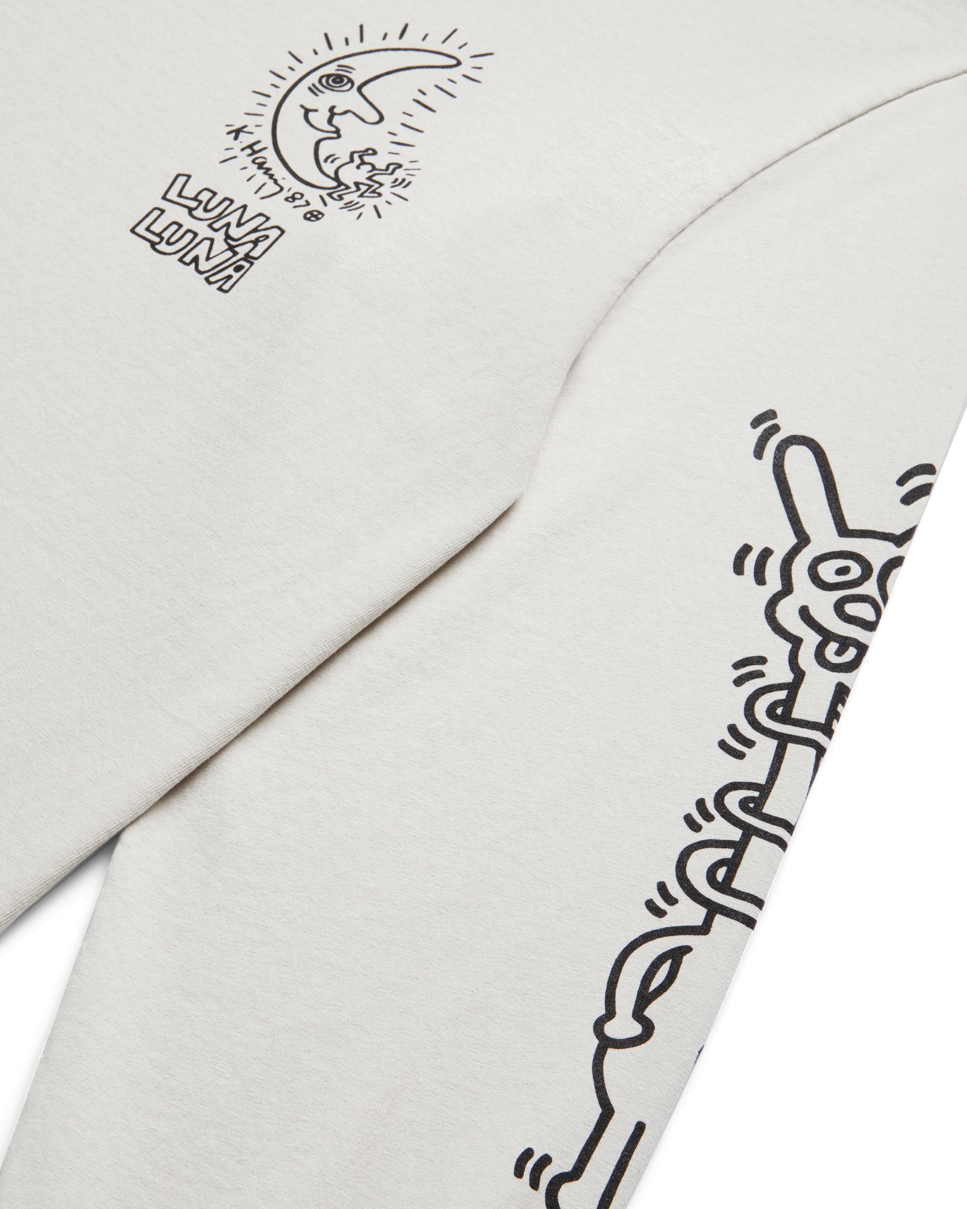 Haring Moon Long Sleeve T-Shirt