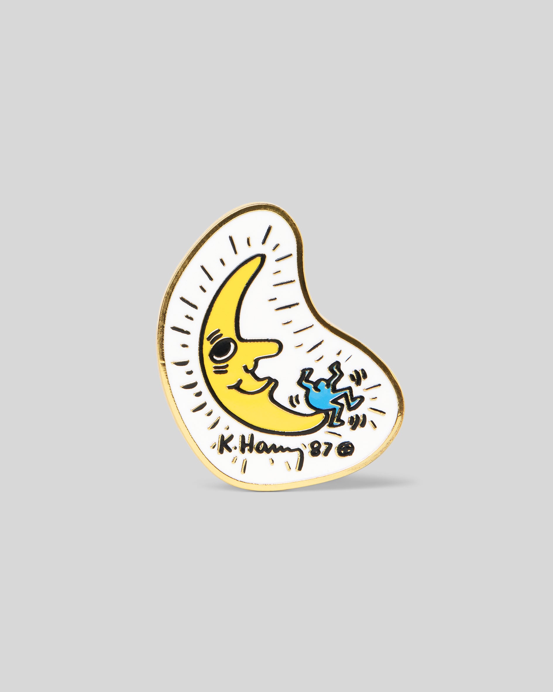 Haring Moon Pin