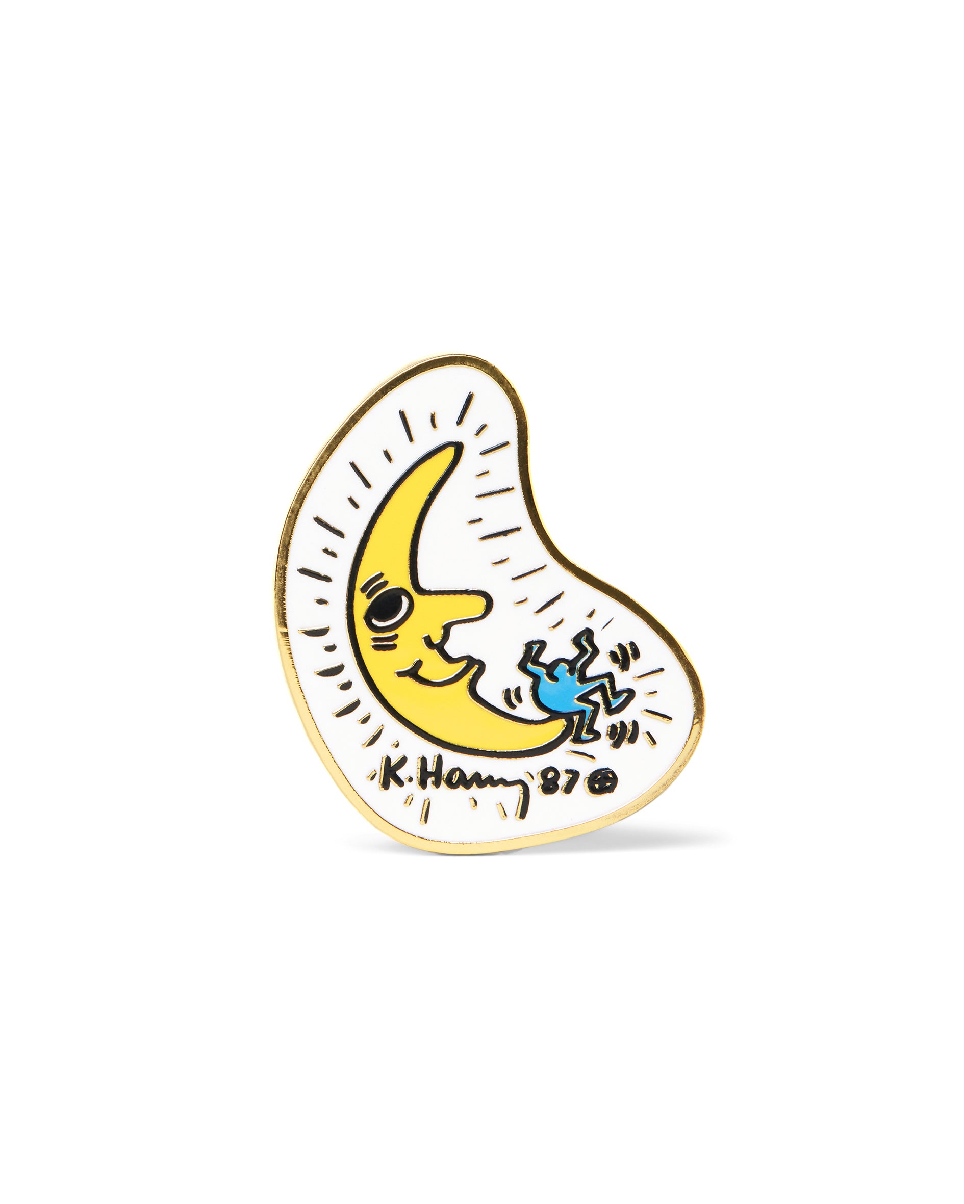 Haring Moon Pin
