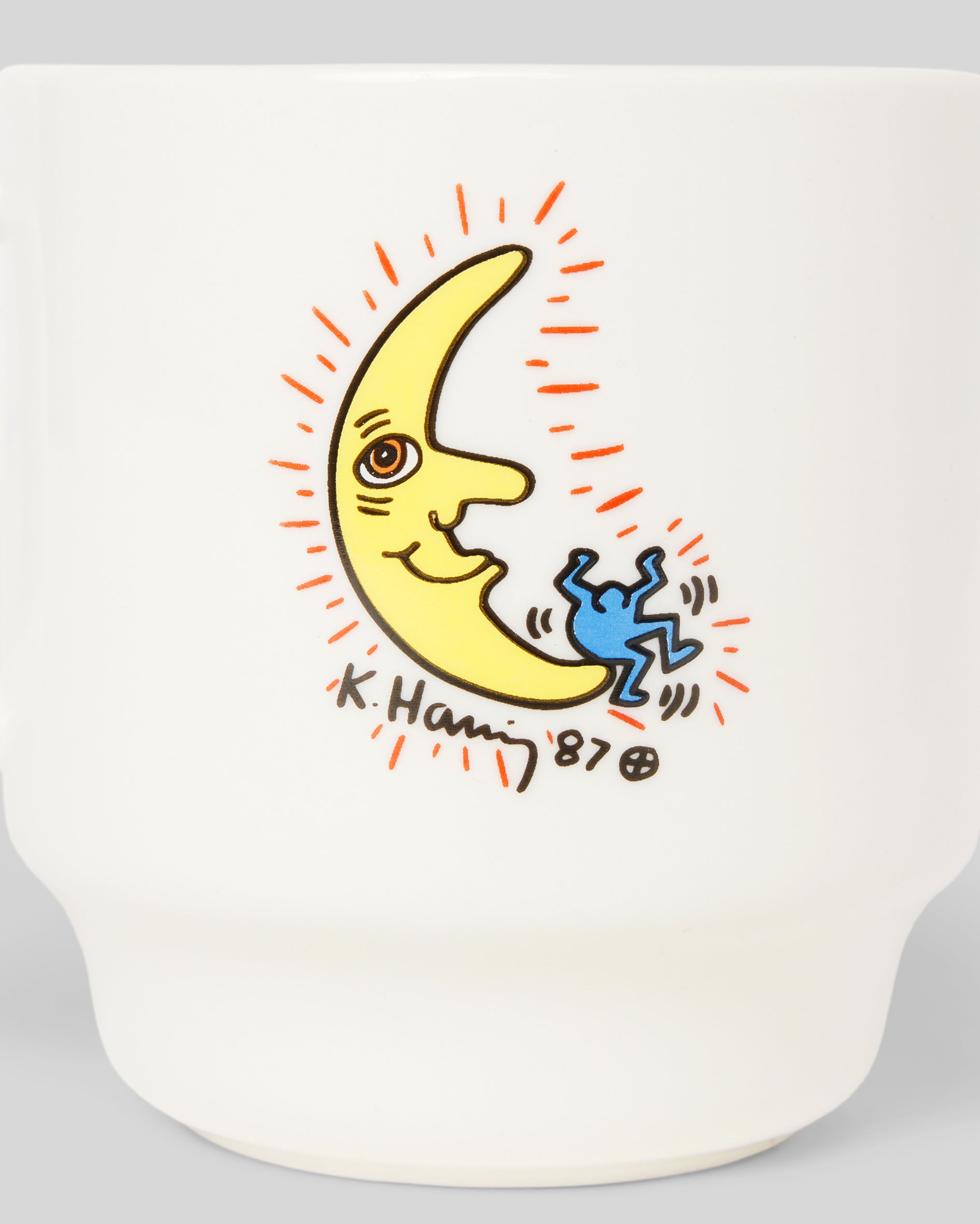 Haring Moon Mug close up