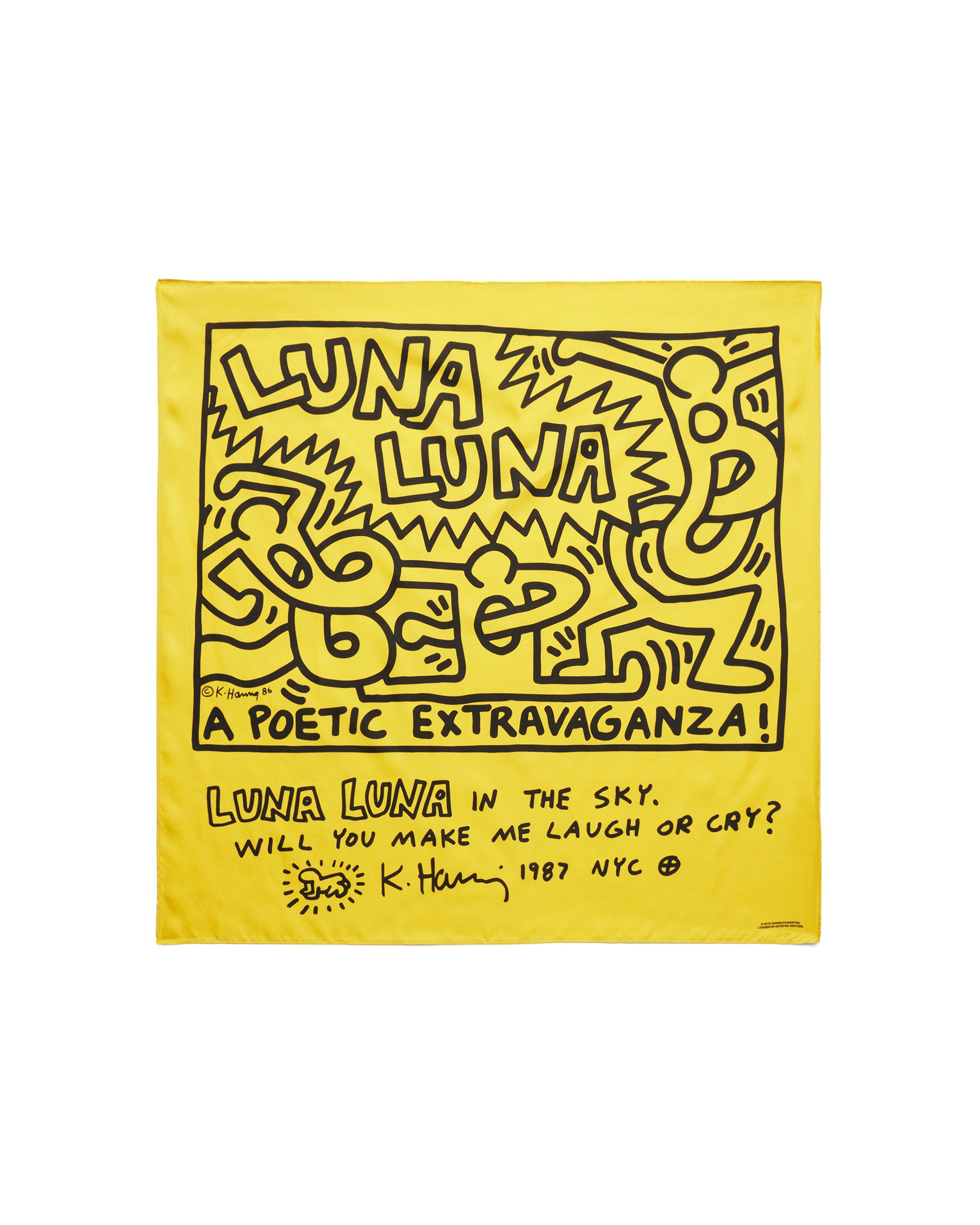 Keith Haring A Poetic Extravaganza Silk Scarf