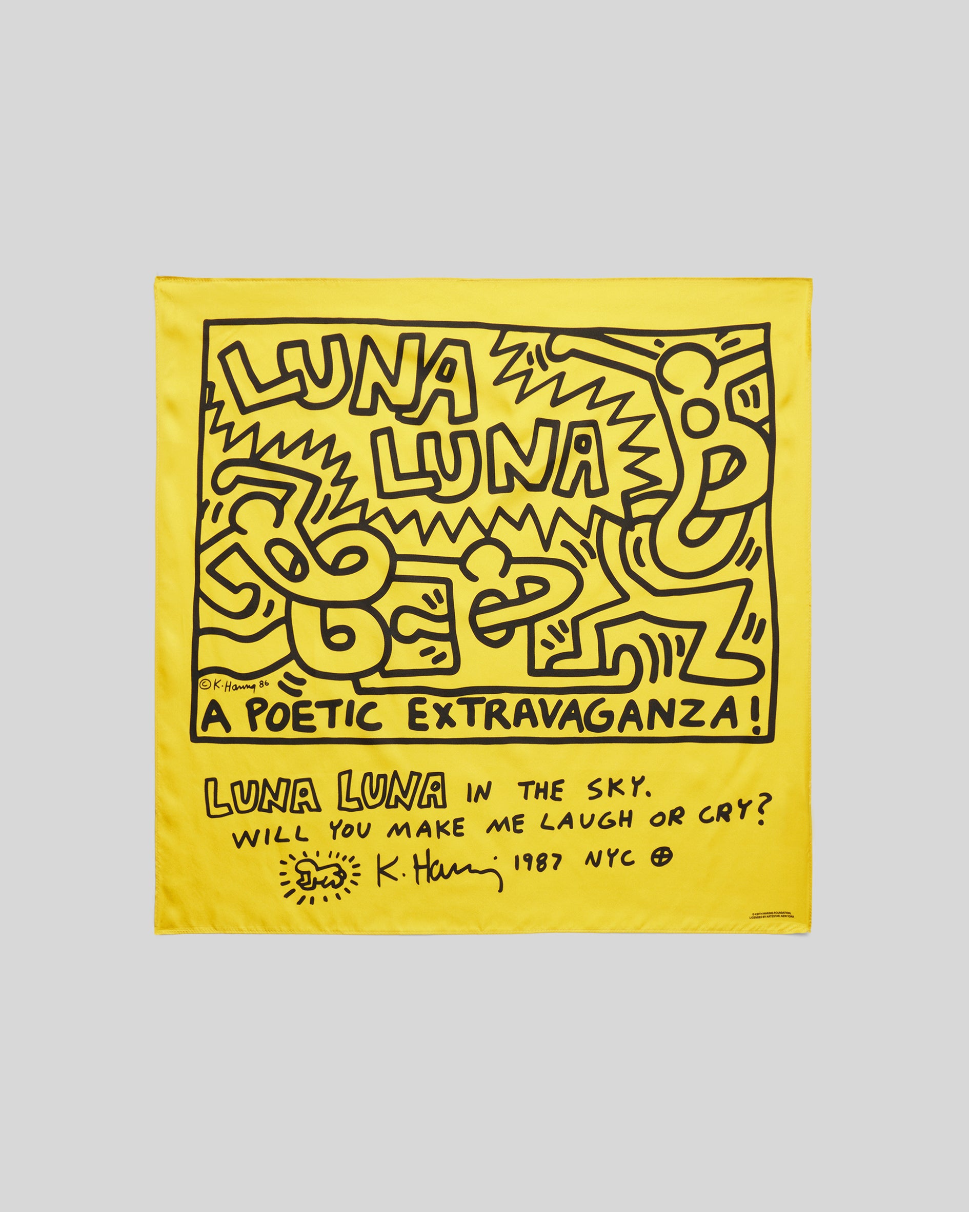 Keith Haring A Poetic Extravaganza Silk Scarf