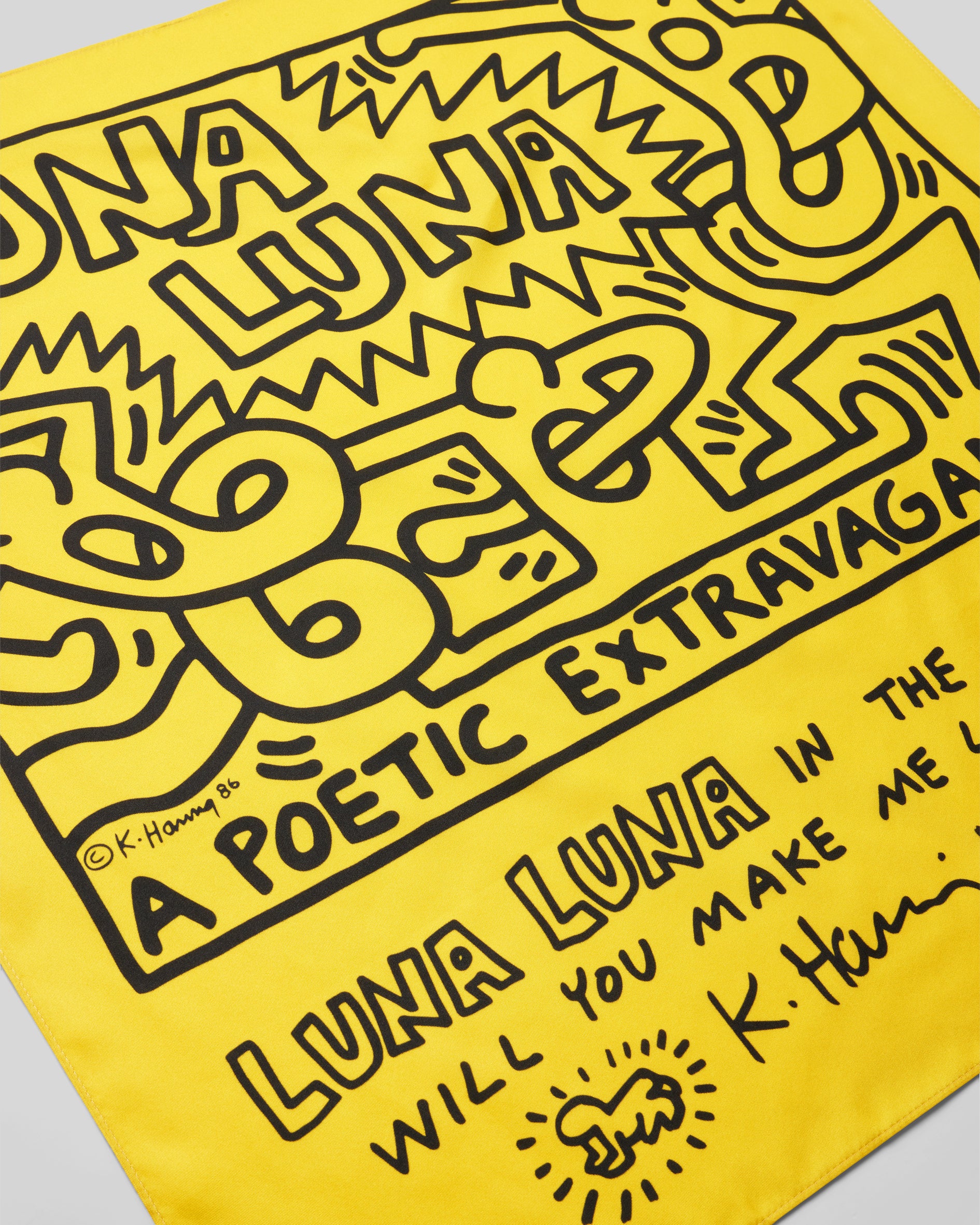 Keith Haring A Poetic Extravaganza Silk Scarf