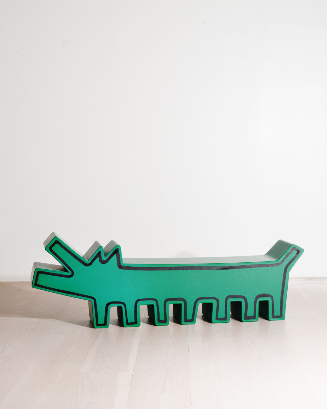 Luna Luna x Gufram x Keith Haring Green Dog Bench