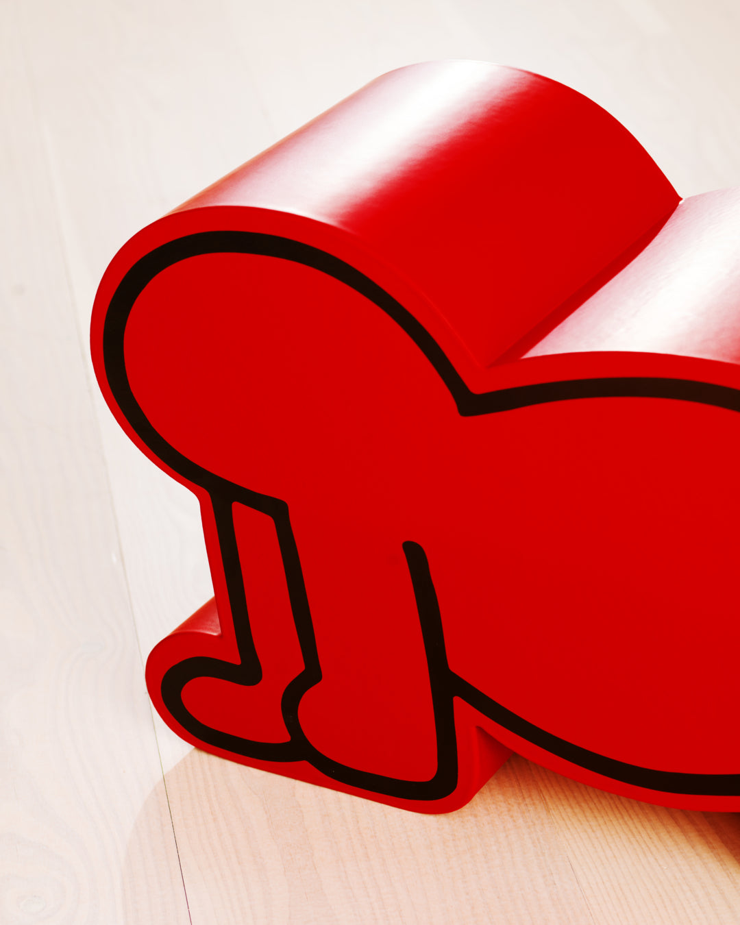 Luna Luna x Gufram x Keith Haring Red Radiant Baby Pouf