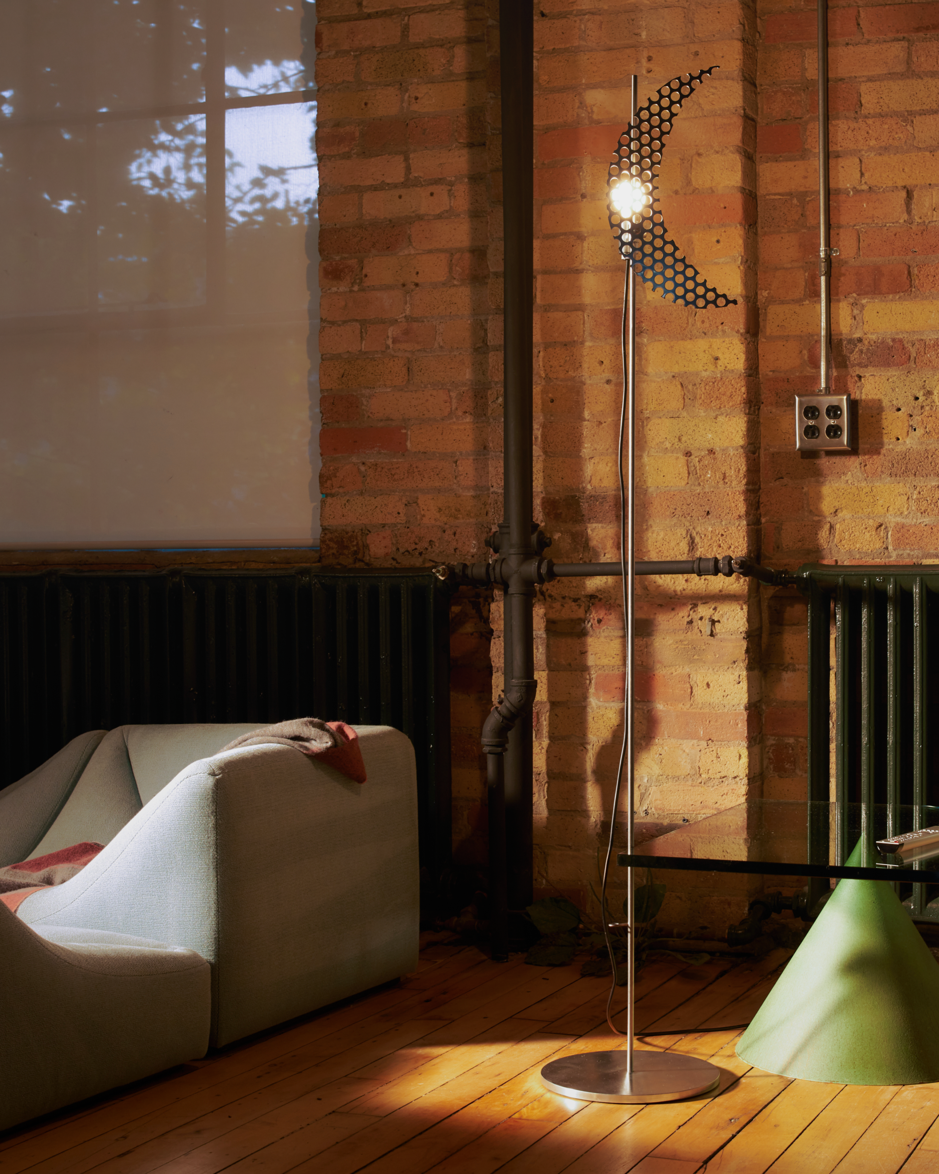 Perforated Moon Floor Lamp